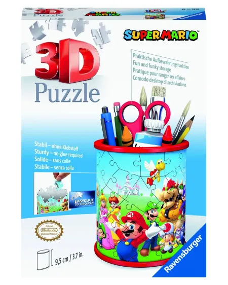 PUZZ. 3D POT A CRAYONS MARIO  Pièces pliables. RAV112555 RAVENSBURG...