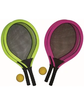 2 RAQUETTES GEANTES 68CM SAC FILET+BALLE