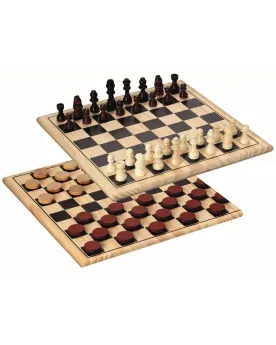 JEU D'ECHEC/DAMES BOIS