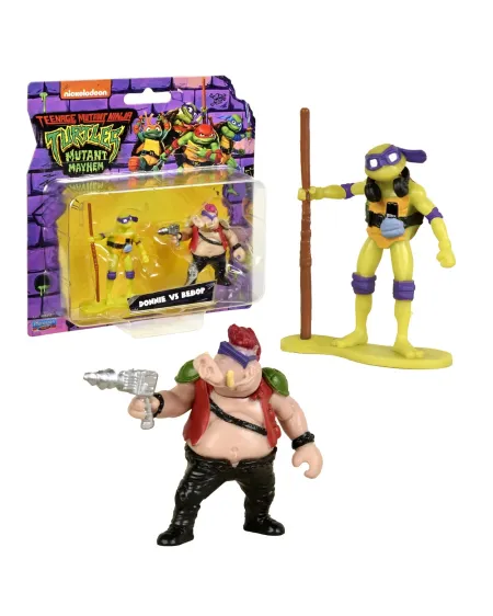 TORTUES NINJA MINI FIGURINES 5CM PACK2