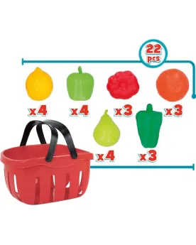 PANIER A PROVISION GARNI 21 FRUITS