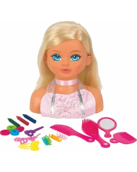 TETE A COIFFER MARIA 28CM + MAQ. + ACC.  28 cm. Nombreux accessoire...