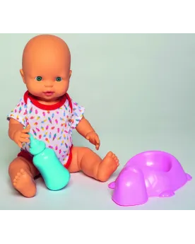 BEBE 40CM FAIT DES BULLES+POT+BIBERON  40 cm. Il boit son biberon, ...