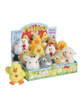 PAKIDOO SONORE 15 CM  Poussin, lapin ou agneau. 15 cm. GPS054264  Â...