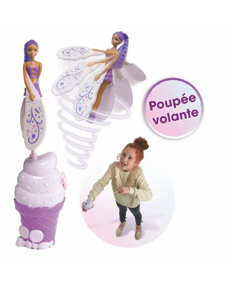 SKY DANCER POURPRE  Pose-la sur la base et tire sur la corde pour l...
