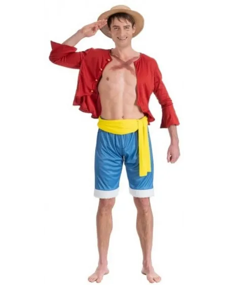 COST. ONE PIECE LUFFY 11/12 ANS  Veste, bermuda, ceinture et chapea...