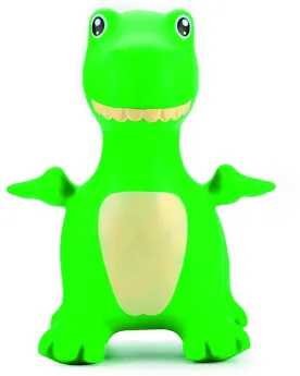 DINO VERT GONFABLE + POMPE  Pompe incluse. Existe en poney ou en li...