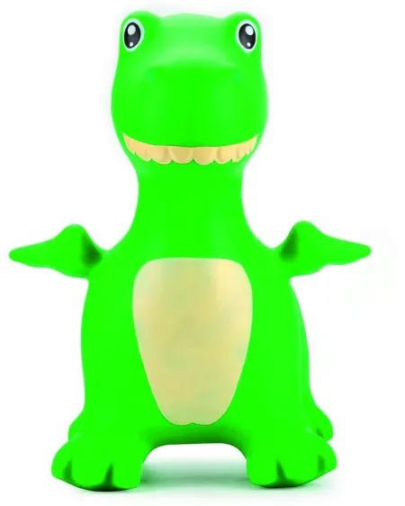 DINO VERT GONFABLE + POMPE  Pompe incluse. Existe en poney ou en li...
