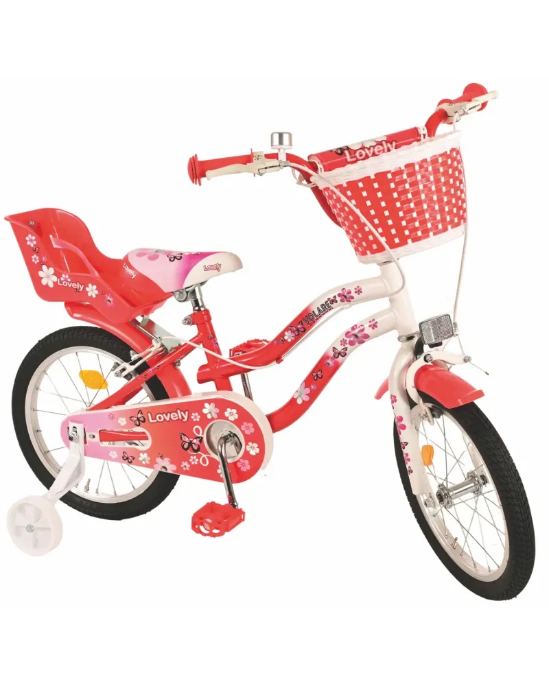 VELO 16" LOVELY PANIER + PORTE BEBE  Roues gonflables, 2 freins, pa...
