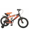 VELO 16" SPORTIVO ORANGE + GOURDE  Roues gonflables, 2 freins et go...