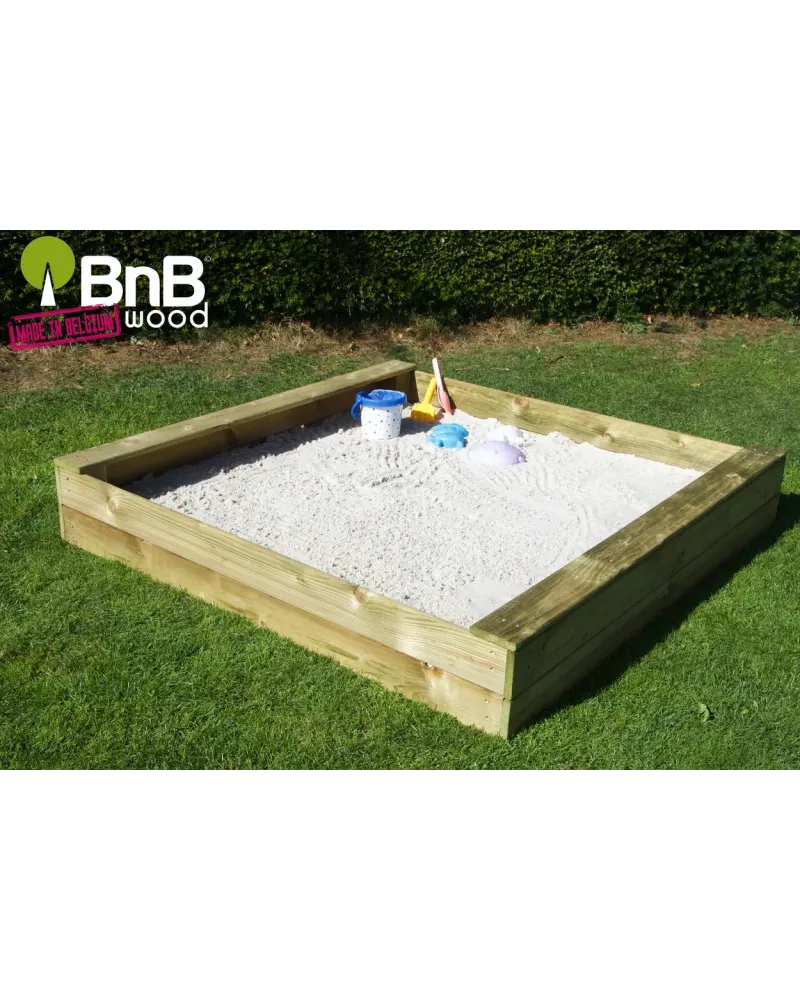 BAC A SABLE BOIS 120X120   BNB93395 BNB WOOD Pays d'origine: Belgiq...