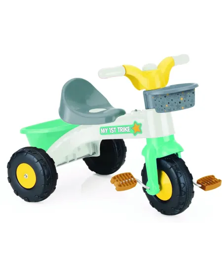 MON 1ER TRICYCLE + BAC  Avec benne arrière et panier avant. DOL2605...