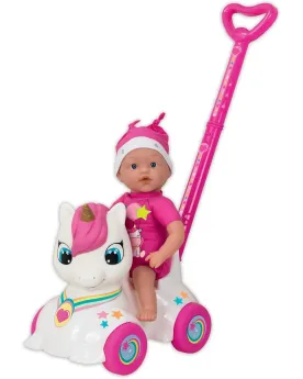 BEBE 37CM + PORTEUR LICORNE  37 cm. LOK98143  Âge Minimum: 18M -Âge...