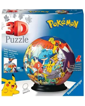 PUZZ. BALL 3D 72PCES POKEMON  73 pièces pliables. RAV117857 RAVENSB...
