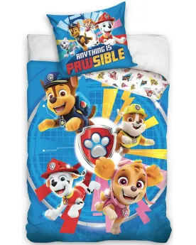 HOUSSE COUETTE POLYCOTON PAW PATROL BLEU