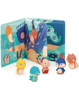 LIVRE DE BAIN ET MARIONNETTES A DOIGT