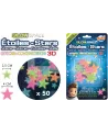 ETOILES 3D PHOSPHORESCENTES COULEUR