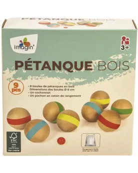 8 BOULES DE PETANQUE BOIS