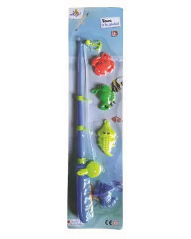 PECHE A LA LIGNE SUR CARTE 4 POISSONS