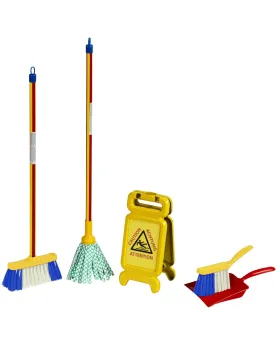 SET MENAGE AVEC PANNEAU RISQUE GLISSADE