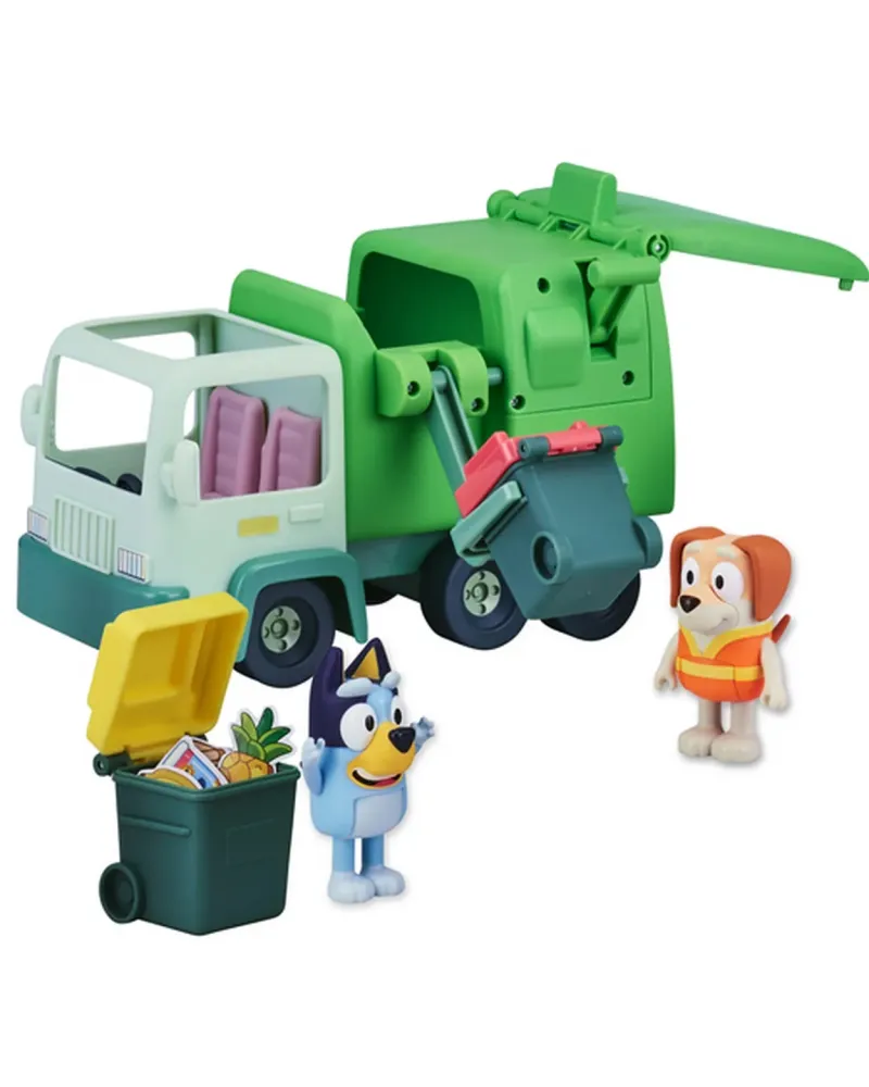 BLUEY CAMION POUBELLE + 2 FIGURINES
