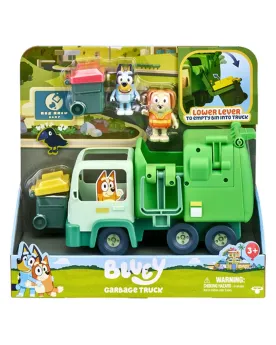 BLUEY CAMION POUBELLE + 2 FIGURINES