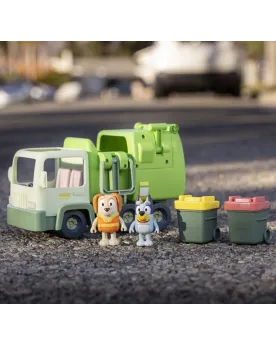BLUEY CAMION POUBELLE + 2 FIGURINES