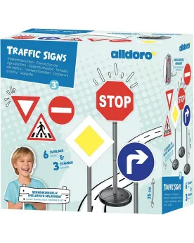 3 PANNEAUX SIGNALISATION 75CM + 3SIGNAUX