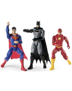 BOITE 3 FIG. 30CM SUPERMAN BATMAN&FLASH