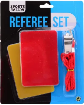 CARTE JAUNE/ROUGE AVEC UN SIFFLET