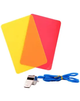 CARTE JAUNE/ROUGE AVEC UN SIFFLET