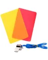 CARTE JAUNE/ROUGE AVEC UN SIFFLET