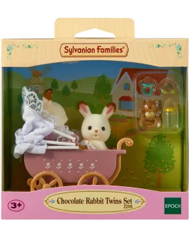 JUMEAUX LAPIN CHOCOLAT POUSSETTE DOUBLE  La poussette double des ju...