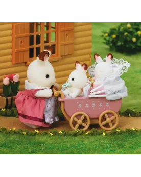 JUMEAUX LAPIN CHOCOLAT POUSSETTE DOUBLE  La poussette double des ju...