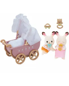 JUMEAUX LAPIN CHOCOLAT POUSSETTE DOUBLE  La poussette double des ju...