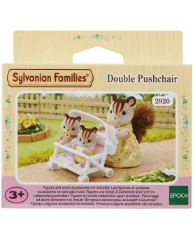 POUSSETTE DOUBLE  Ce set comprend 1 poussette double munie d'un par...