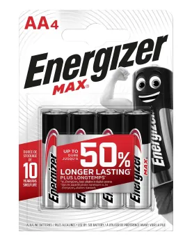 4 PILES ENERGIZER LR06 MAX (AA/CRAYON) Dernière mise à jour : 17-03...