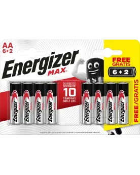 6+2 LR06 MAX   RALE3001261 ENERGIZER Âge Minimum: 0A -Âge Maximum: ...