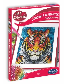 CANEVAS A DIAMANTER TIGRE  Réalise de jolies créations à base de mi...