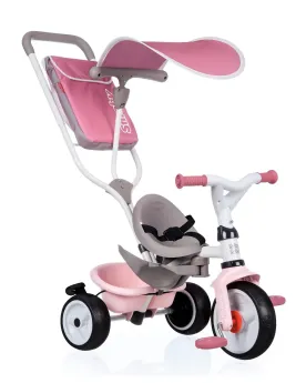 TRICYCLE BABY BALADE PLUS ROSE Armature métallique avec roues silen...