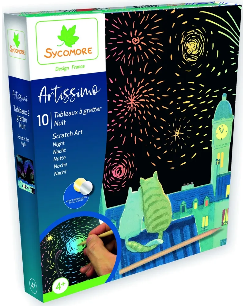 ARTISSIMO 10 TABLEAUX A GRATTER NUIT  10 tableaux à gratter sur le ...