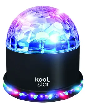BOULE LUMINEUSE 48 LEDS  Jeux de lumières au rythme de la musique. ...