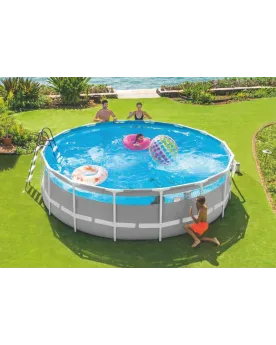 PISC.RONDE SEMI RIGIDE 488X122 POMPE5670  488 x 122 H cm. Avec fenê...