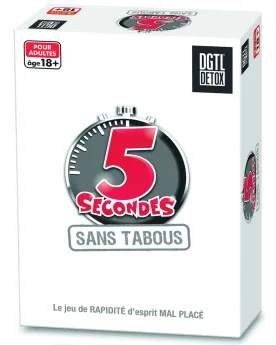 5 SECONDES SANS TABOU  Pour animer vos soirées entre amis, la versi...