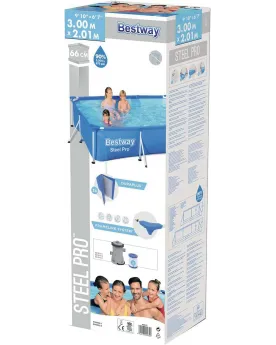 PISCINE SEMI RIGIDE RECT. 300X201X66