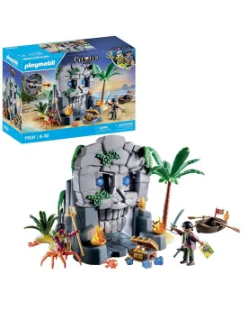 ILE AU TRESOR AVEC PIRATE ET MONTRE MARI   PMB71531 PLAYMOBIL Âge M...
