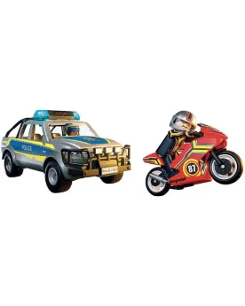 PICK-UP DE POLICE,MOTO & 2 PERSONNAGES
