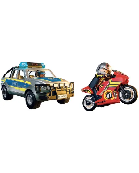 PICK-UP DE POLICE,MOTO & 2 PERSONNAGES