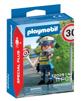 POLICIER AVEC RADAR DE VITESSE