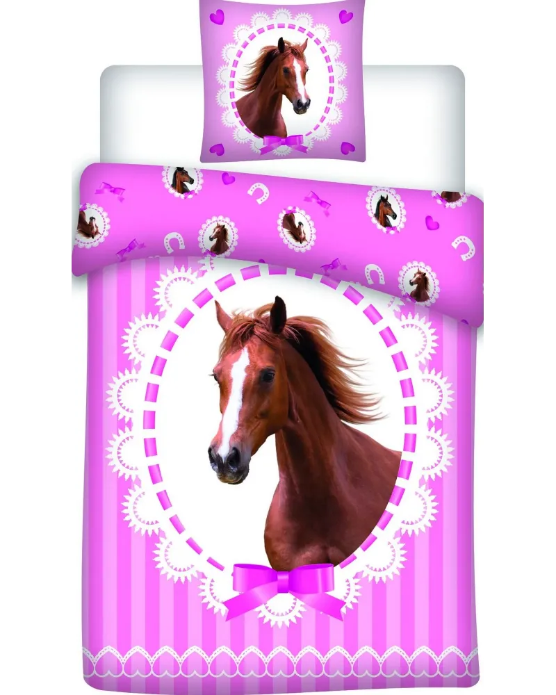 HOUSSE DE COUETTE CHEVAL DE REVE  Housse : 140 x 200 cm + 1 taie. 1...